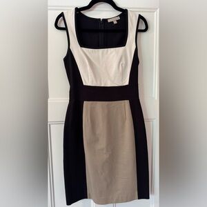 Banana Republic color block Strapless tank Dress casual rear zip size 4